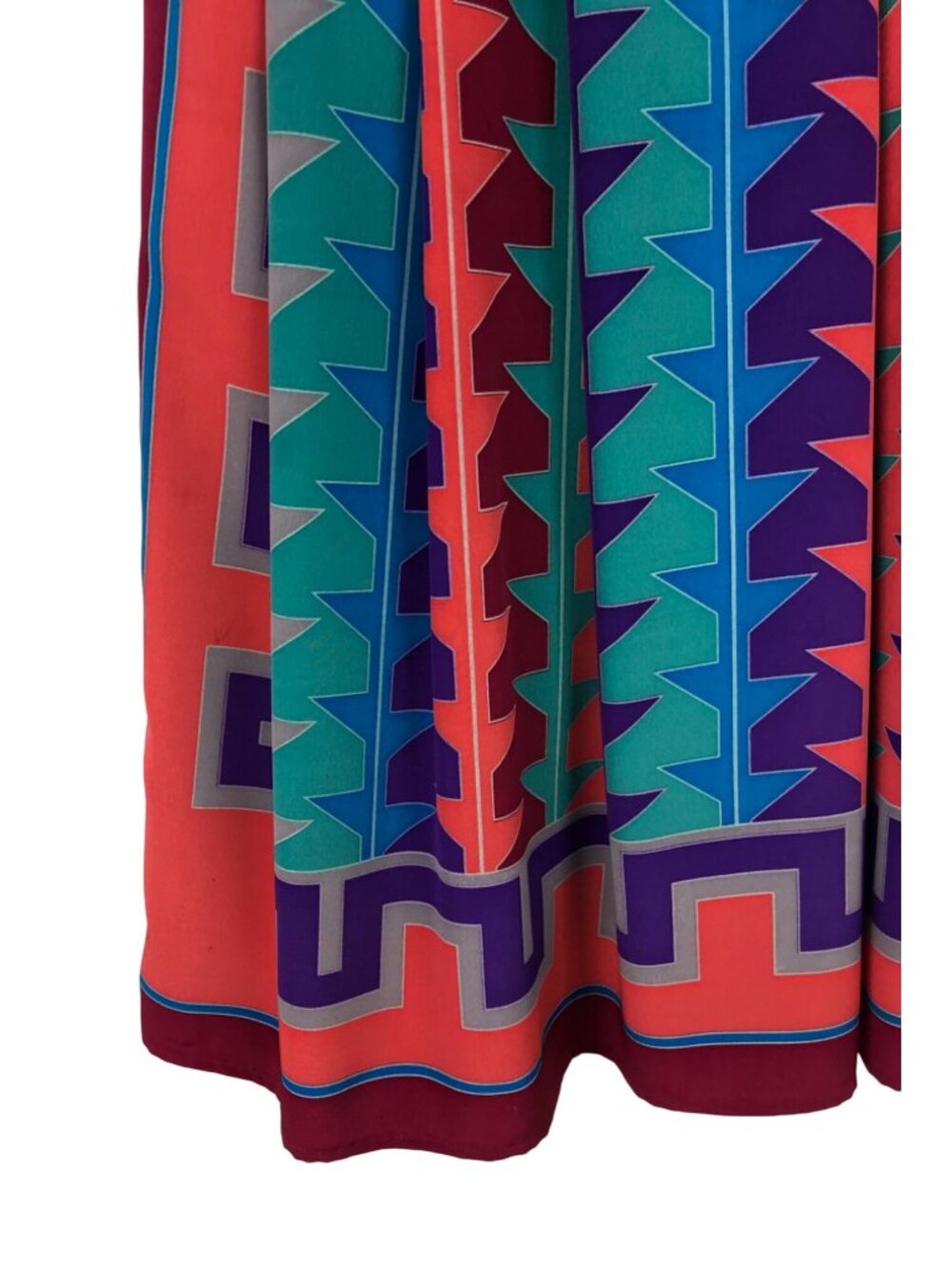 Vintage Womens Size 4 Colorful Geometric Print Skirt 100% Polyester - Picture 5 of 11